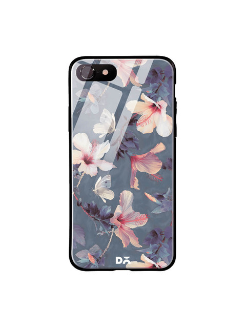 

DailyObjects Grey & Pink iPhone 7 Glass Case Cover