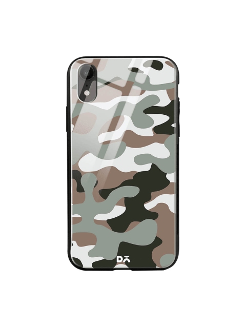 

DailyObjects Multicoloured iPhone XR Camouflage Glass Case Cover, Multi