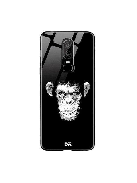 

DailyObjects Black OnePlus 6 Printed Glass Case Cover