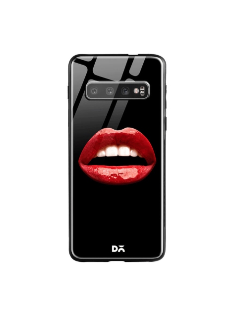 

DailyObjects Black & Red Samsung Galaxy S10 Glass Case Cover