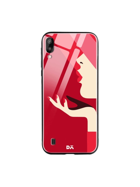 

DailyObjects Red Samsung Galaxy M10 Glass Case Cover
