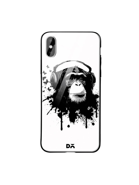 

DailyObjects Black & White iPhone X Glass Case Cover