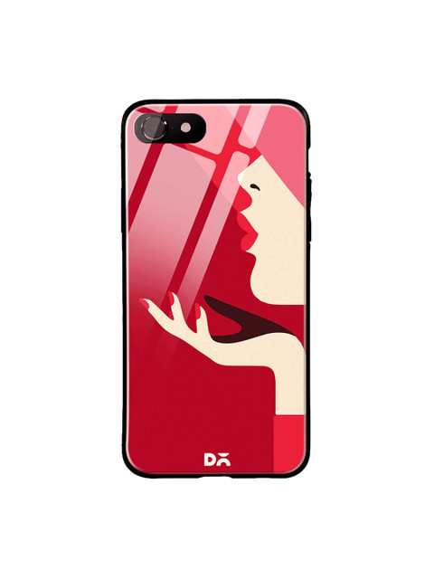 

DailyObjects Red iPhone 7 Glass Case Cover