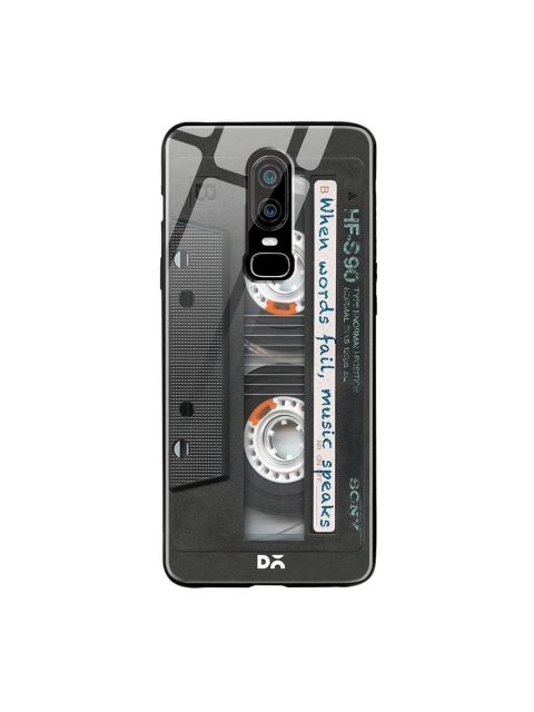 

DailyObjects Black OnePlus 6 Glass Case Cover