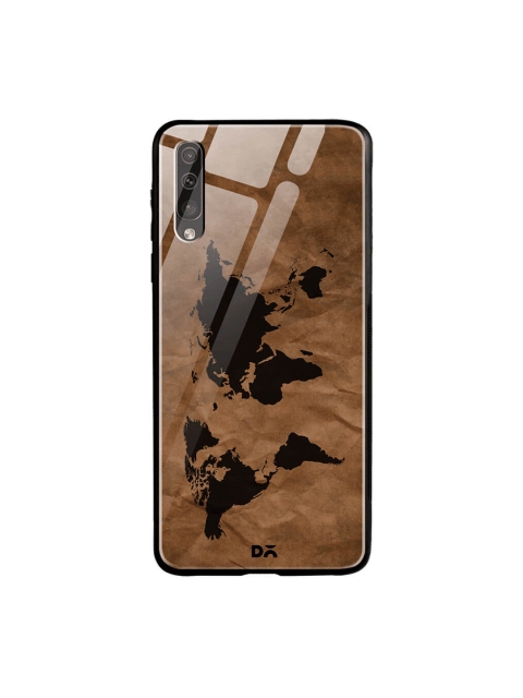 

DailyObjects Brown Samsung Galaxy A70 Glass Case Cover