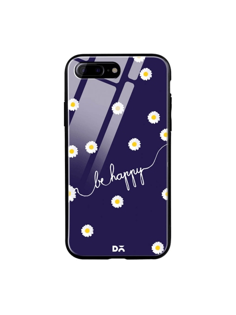 DailyObjects Blue Printed iPhone 7 Plus Glass Case Cover