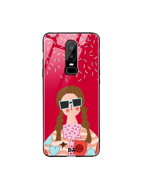 

DailyObjects Multicoloured OnePlus 6 Glass Case Cover, Multi