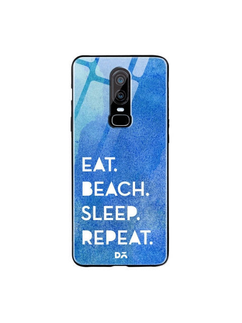 

DailyObjects Blue OnePlus 6 Printed Glass Case Cover