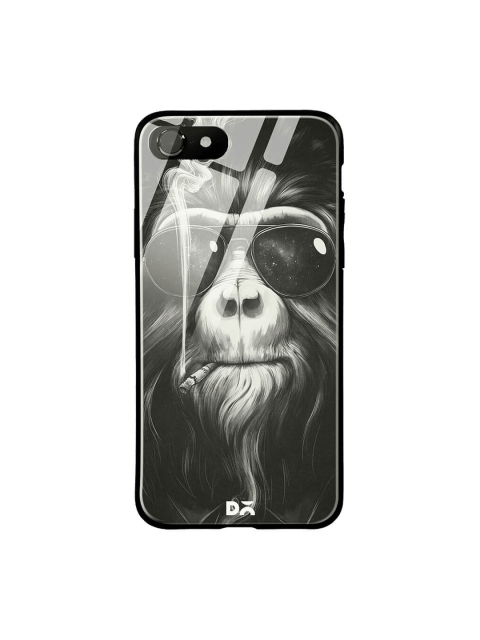 

DailyObjects Black iPhone 7 Glass Case Cover