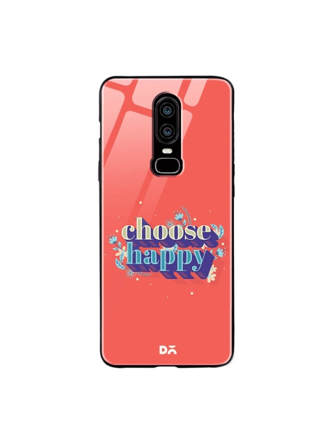 

DailyObjects Peach-Coloured OnePlus 6 Printed Glass Case Cover
