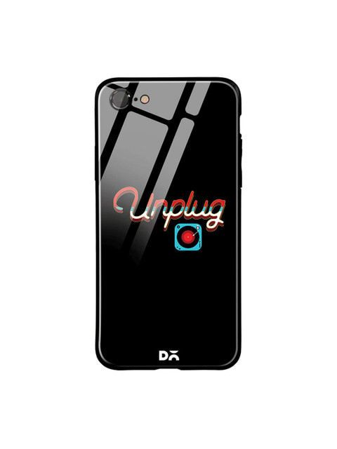 

DailyObjects Black iPhone 7 Glass Case Cover