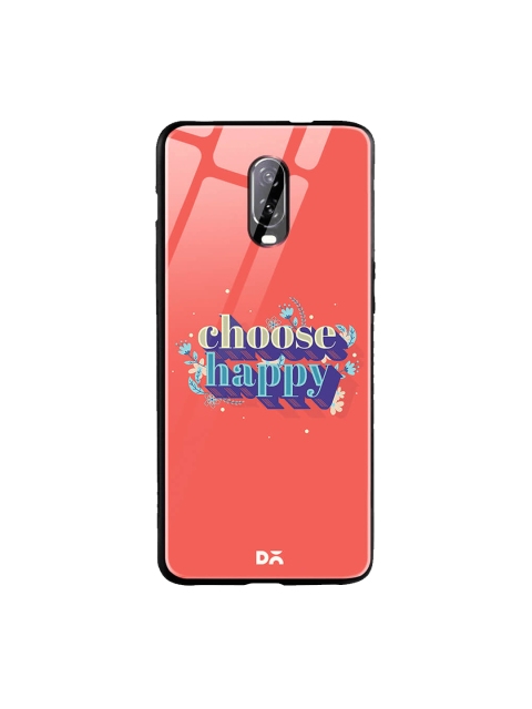 

DailyObjects Peach-Coloured OnePlus 6T Glass Case Cover