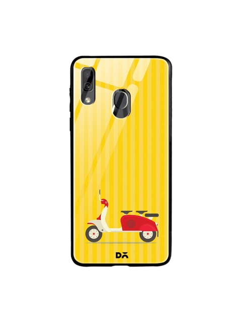 

DailyObjects Yellow Samsung Galaxy A30 Printed Glass Case Cover
