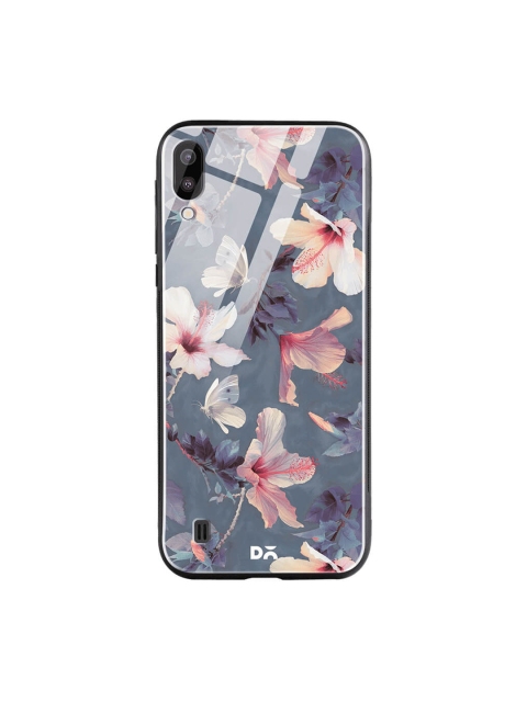 

DailyObjects Grey & Pink Samsung Galaxy M10 Glass Case Cover