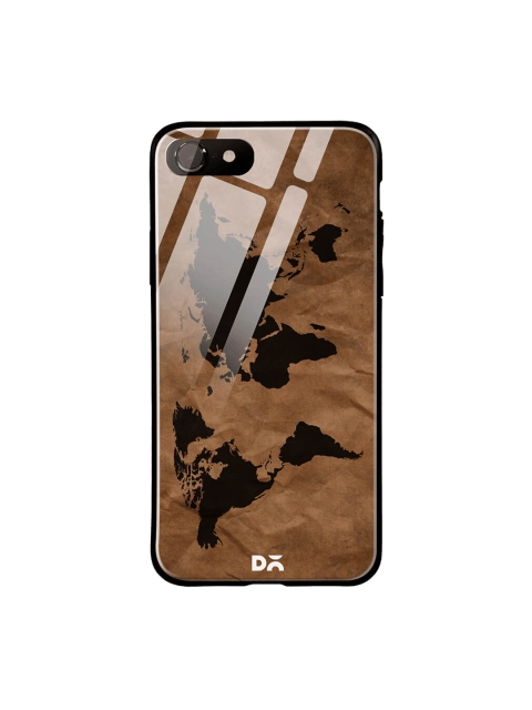 

DailyObjects Brown iPhone 7 Glass Case Cover