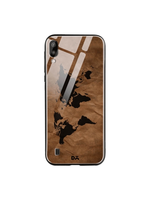 

DailyObjects Brown Samsung Galaxy M10 Glass Case Cover