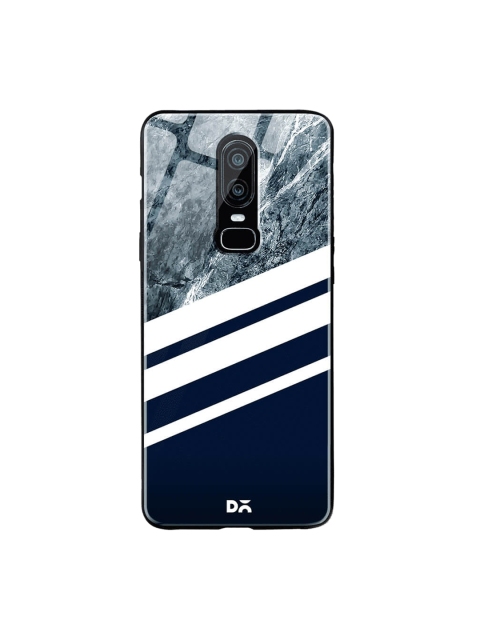

DailyObjects Blue & White OnePlus 6 Glass Case Cover