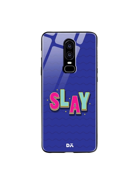 

DailyObjects Blue OnePlus 6 Glass Case Cover