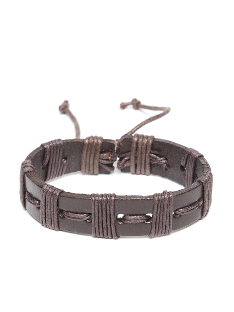 

Alvaro Castagnino Men Brown Leather Wraparound Bracelet
