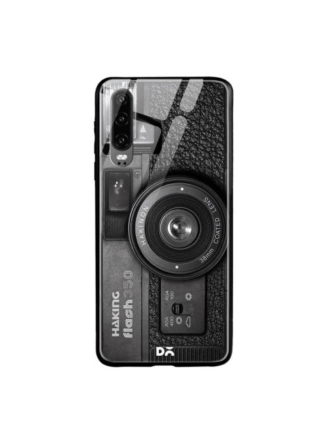 

DailyObjects Black Huawei P30 Glass Case Cover