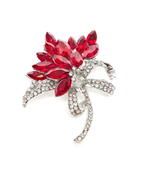 

Alvaro Castagnino Men Red & Silver Brooch