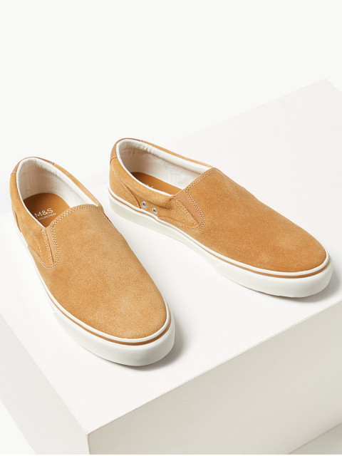 

Marks & Spencer Men Tan Brown Slip-On Sneakers