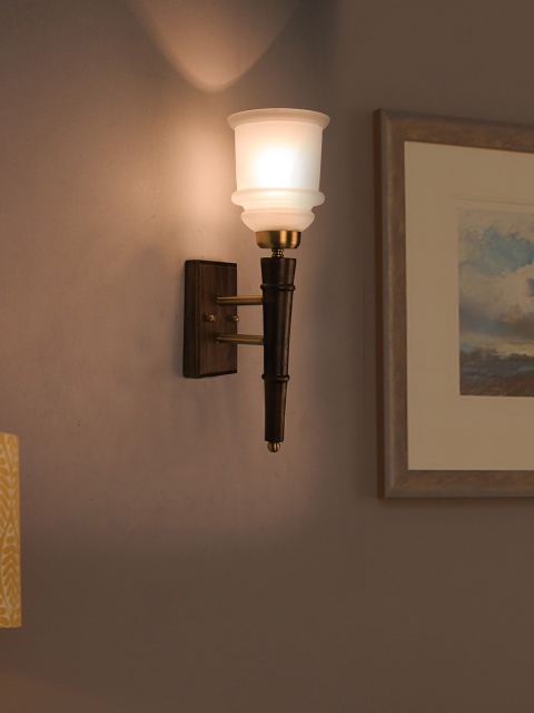 

Fos Lighting Brown & White Solid Wallchiere