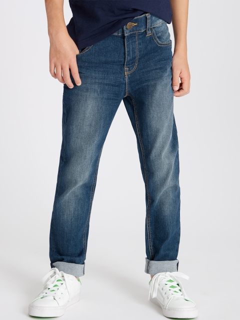 

Marks & Spencer Boys Blue Regular Fit Mid-Rise Clean Look Stretchable Jeans