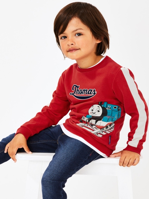 

Marks & Spencer Boys Red Printed Sweatshirt