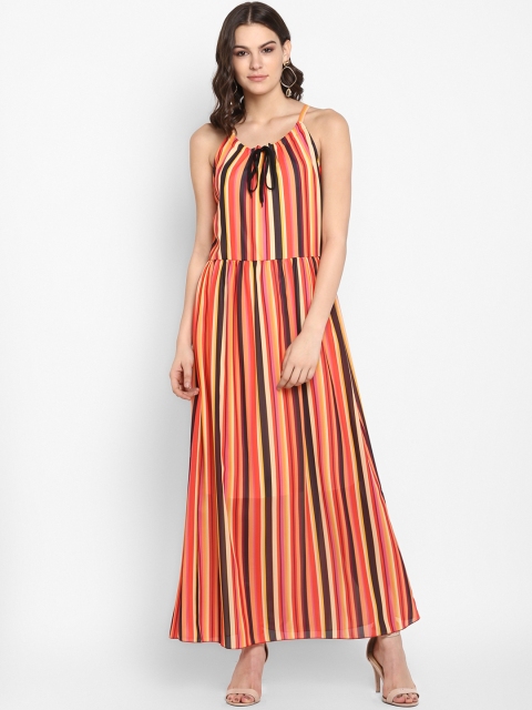 

Lady Stark Women Multicoloured Striped Maxi Dress, Multi