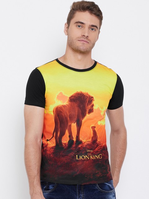 

Disney by Wear Your Mind Men Yellow Printed Round Neck T-shirt