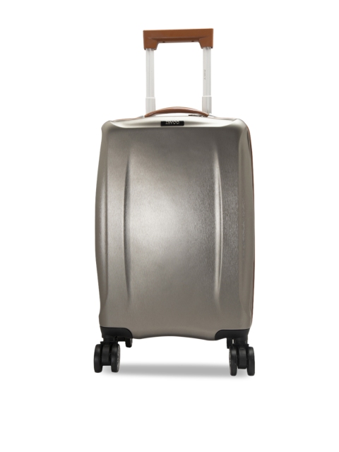 

ZEVOG Gold-Toned Solid Holiday Road Hard-Sided Large Trolley Bag