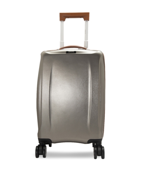 

ZEVOG Gold-Toned Solid Holiday Road Hard-Sided Medium Trolley Bag