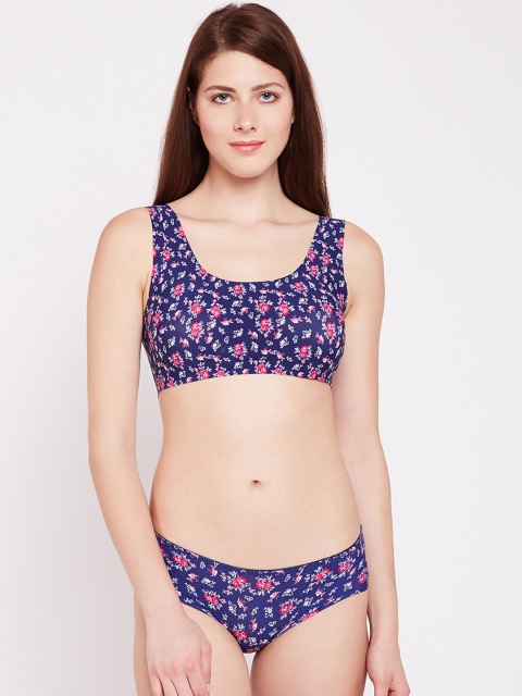 

Lebami Women Blue Floral Lingerie Set LA1-FLOWER BLUE_30