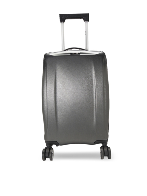 

ZEVOG Grey Solid Holiday Road Hard-Sided Cabin Trolley Suitcase
