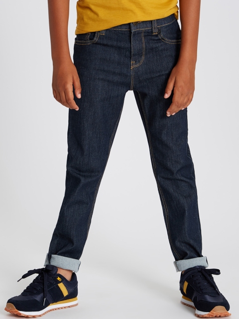 

Marks & Spencer Boys Blue Regular Fit Mid-Rise Clean Look Stretchable Jeans