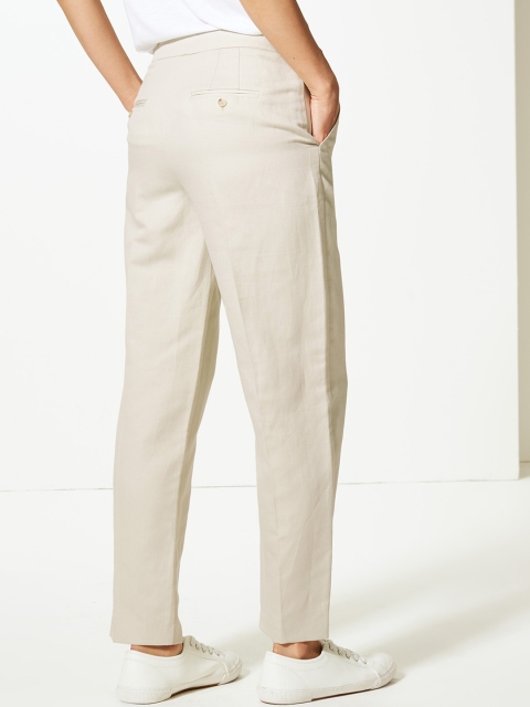 

Marks & Spencer Women Grey Straight Fit Solid Formal Trousers