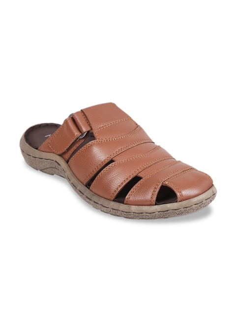 

Metro Men Brown Leather Sandals