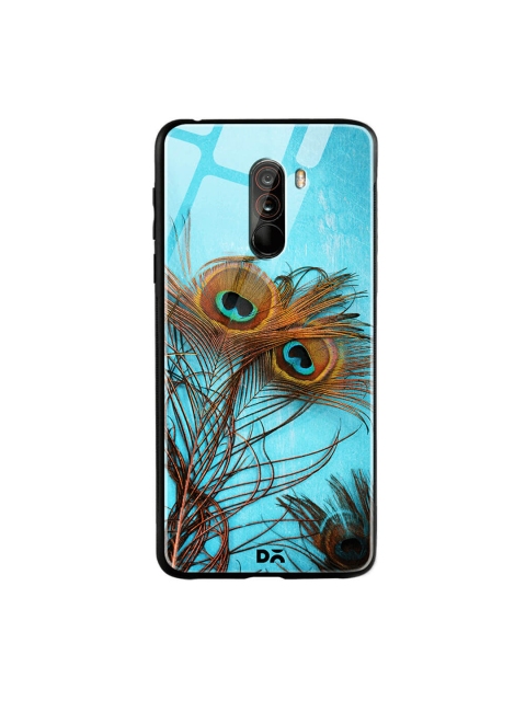 

DailyObjects Blue & Brown Xiaomi Poco F1 Glass Case Cover