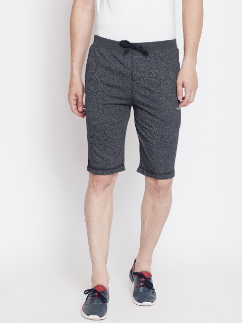 

Okane Men Navy Blue Solid Regular Fit Sports Shorts