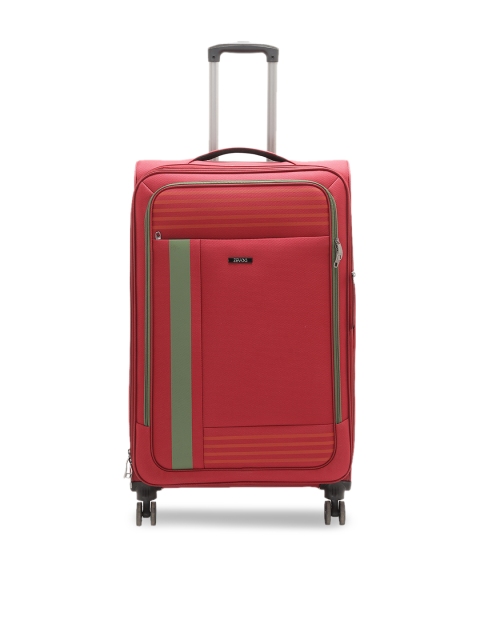 

ZEVOG Maroon Solid Vinco Soft-Sided Medium Trolley Bag