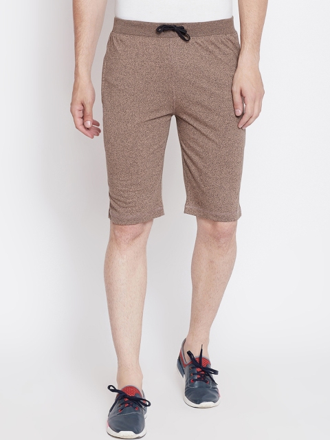 

Okane Men Brown Solid Regular Fit Sports Shorts