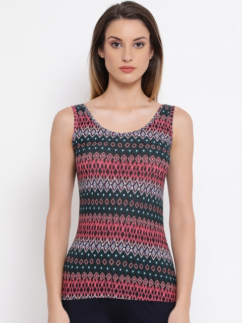

Clovia Women Multicoloured Printed Pure Cotton Top, Multi