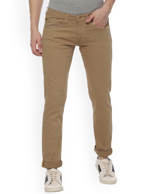 

Allen Solly Men Brown Slim Fit Mid-Rise Clean Look Stretchable Jeans