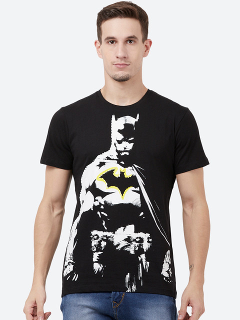 

Free Authority Men Black Batman Printed Round Neck T-Shirt