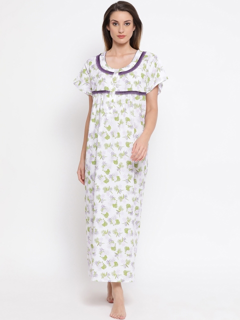 

Clovia Women Purple Printed Nightdress NS0588A12M/L