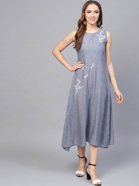 

PINKSKY Women Blue A-Line Dress