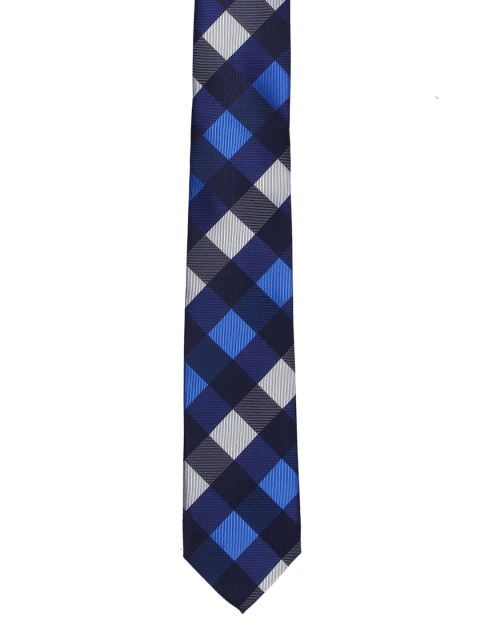 

Tossido Blue & Grey Woven Design Broad Tie