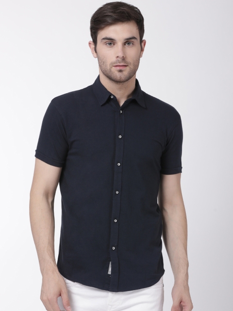 

T-Tog Men Blue Slim Fit Solid Casual Shirt