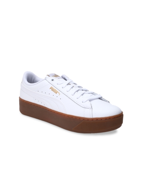 

Puma Women White Vikky Platform Lthr Sneakers
